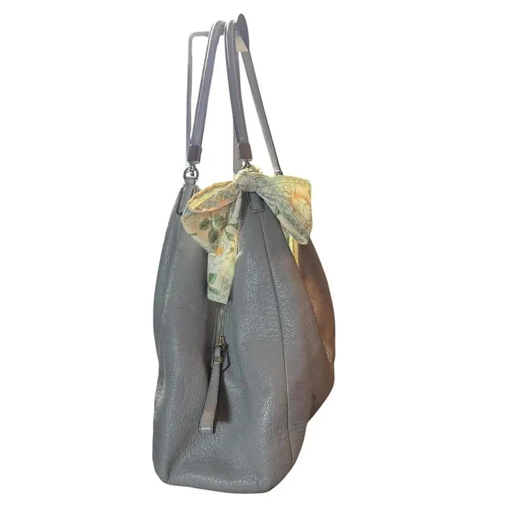 Coach Pebbled Leather Gray Hobo Shoulder Bag c.2010 - Picture 3 of 9